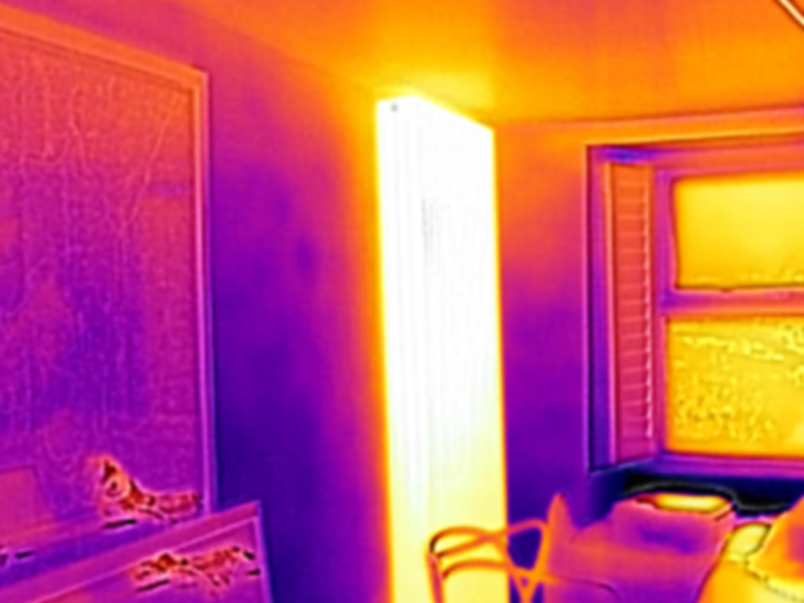Vertical radiator @ 28 degrees C